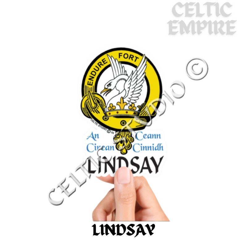 Lindsay Family Clan Crest Decal | Custom Scottish Heritage Car & Laptop Stickers