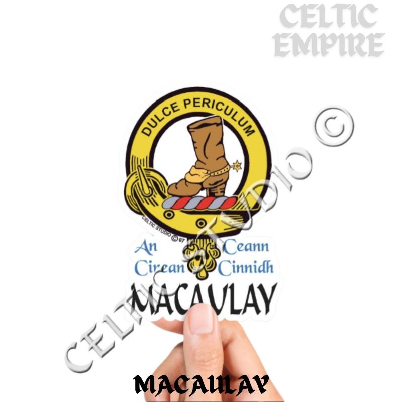 Macaulay Family Clan Crest Decal | Custom Scottish Heritage Car & Laptop Stickers