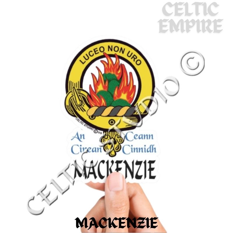 Mackenzie Family Clan Crest Decal | Custom Scottish Heritage Car & Laptop Stickers