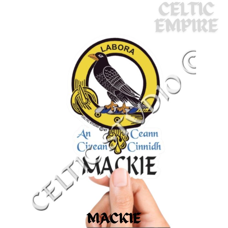Mackie Family Clan Crest Decal | Custom Scottish Heritage Car & Laptop Stickers
