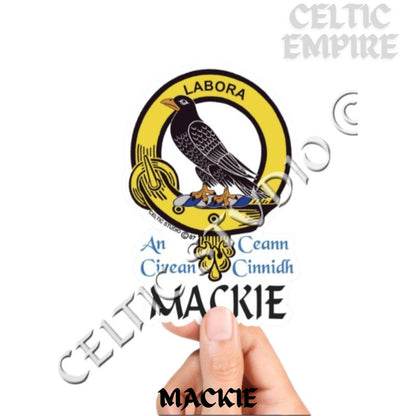 Mackie Family Clan Crest Decal | Custom Scottish Heritage Car & Laptop Stickers