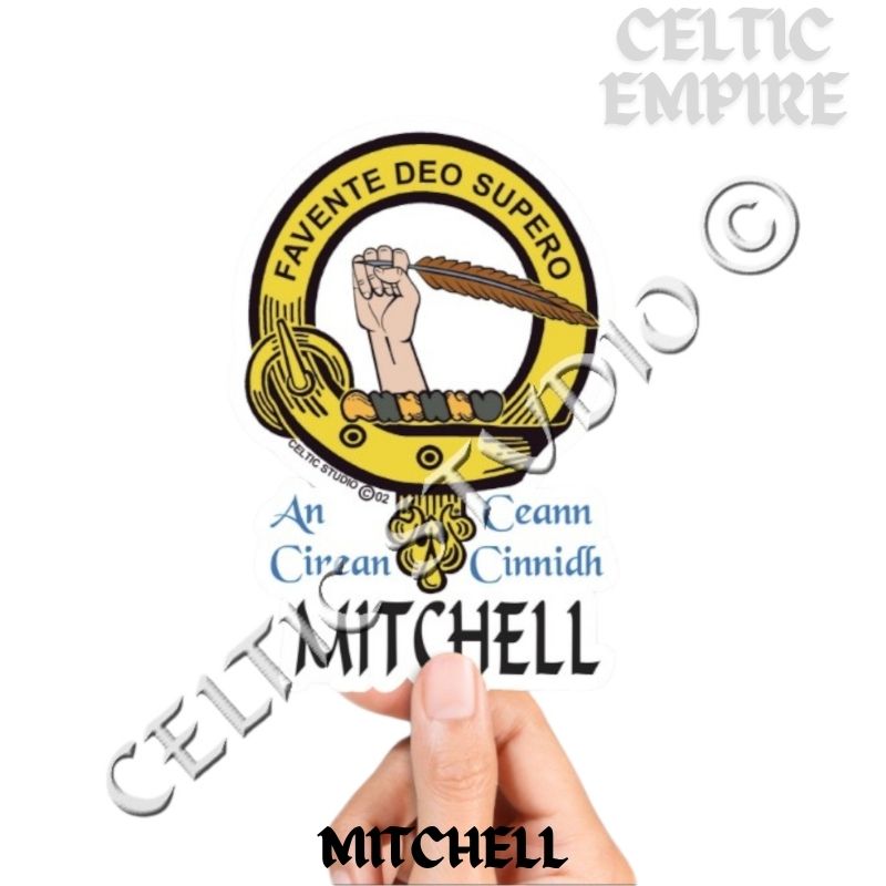 Mitchell Family Clan Crest Decal | Custom Scottish Heritage Car & Laptop Stickers