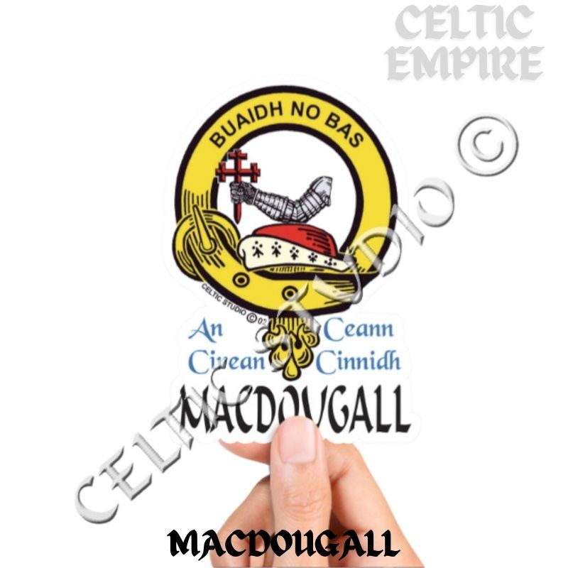 Macdougall Family Clan Crest Decal | Custom Scottish Heritage Car & Laptop Stickers