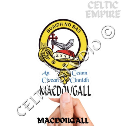 Macdougall Family Clan Crest Decal | Custom Scottish Heritage Car & Laptop Stickers