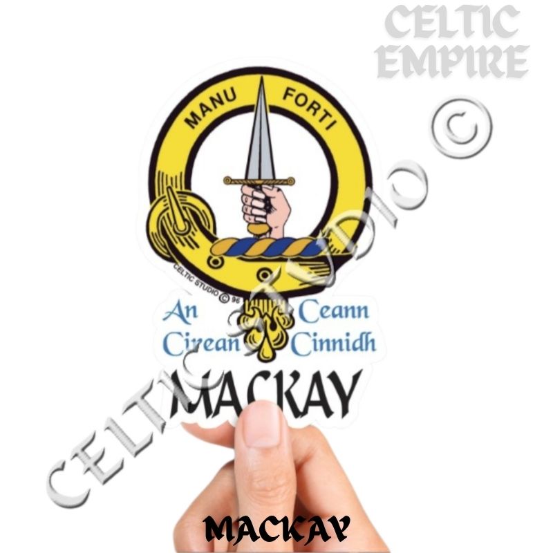 Mackay Family Clan Crest Decal | Custom Scottish Heritage Car & Laptop Stickers
