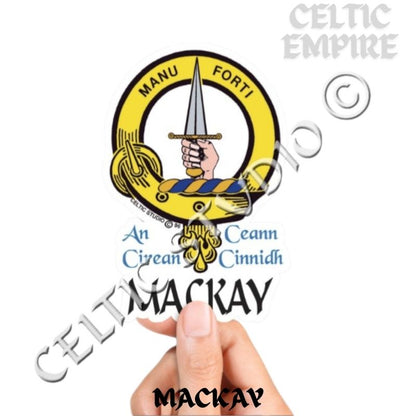 Mackay Family Clan Crest Decal | Custom Scottish Heritage Car & Laptop Stickers