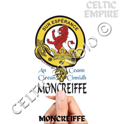 Moncreiffe Family Clan Crest Decal | Custom Scottish Heritage Car & Laptop Stickers