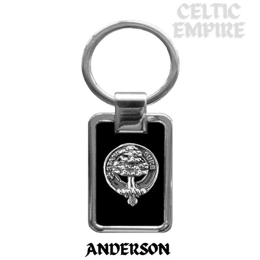Anderson Family Clan Black Stainless Key Ring
