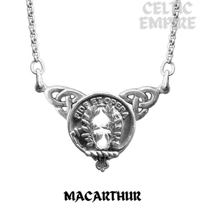 MacArthur Family Clan Crest Double Drop Pendant