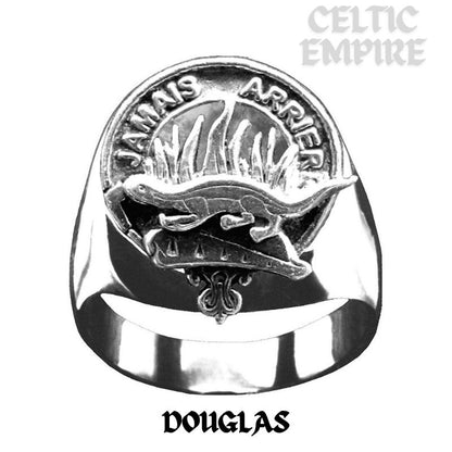 Douglas Scottish Family Clan Crest Ring  ~  Sterling Silver and Karat Gold