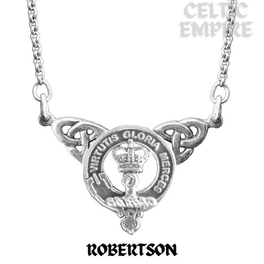 Robertson Family Clan Crest Double Drop Pendant