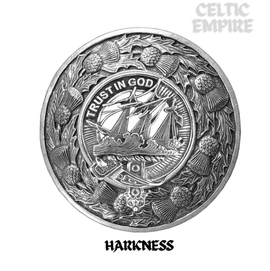 Harkness Family Clan Badge Scottish Plaid Brooch