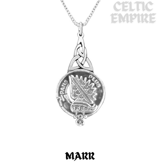 Marr Family Clan Crest Interlace Drop Pendant