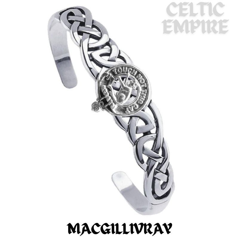 MacGillivray Family Clan Crest Celtic Cuff Bracelet