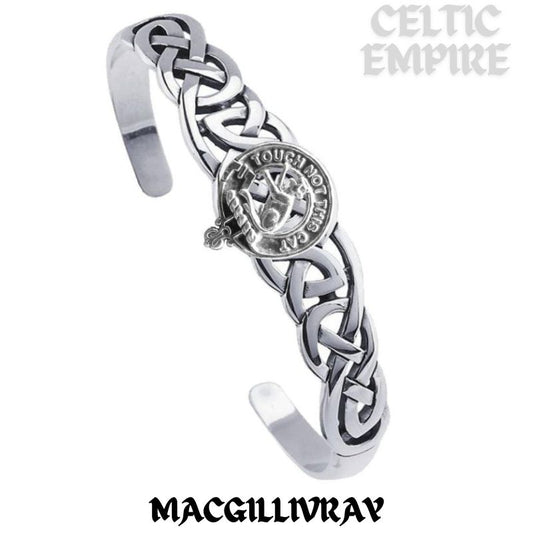 MacGillivray Family Clan Crest Celtic Cuff Bracelet