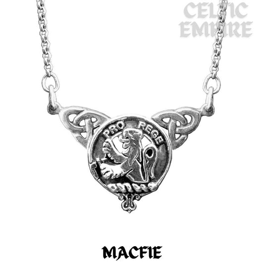 MacFie Family Clan Crest Double Drop Pendant