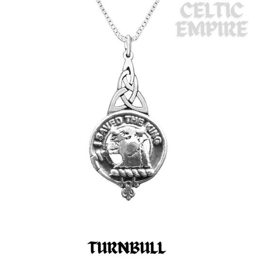 Turnbull Family Clan Crest Interlace Drop Pendant