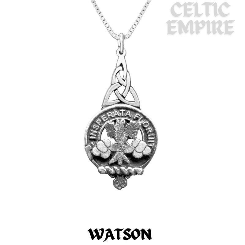 Watson Family Clan Crest Interlace Drop Pendant