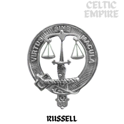 Russell Family Clan Crest Sgian Dubh, Scottish Knife