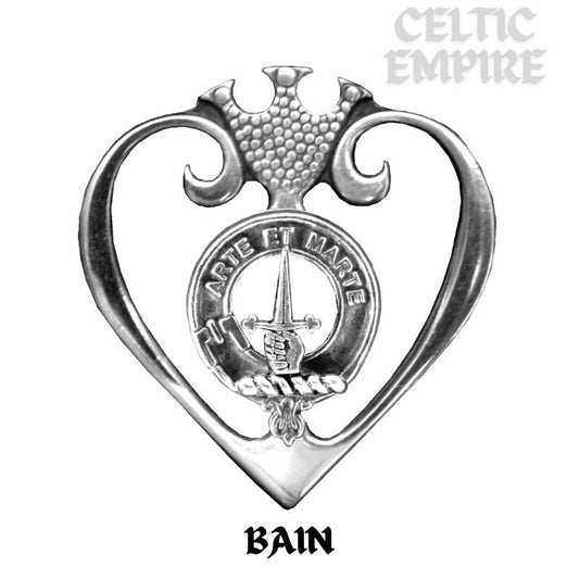 Bain Family Clan Crest Luckenbooth Brooch or Pendant