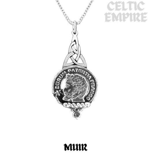 Muir Family Clan Crest Interlace Drop Pendant