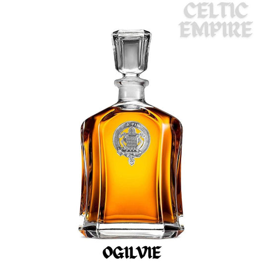 Ogilvie Family Clan Crest Badge Whiskey Decanter