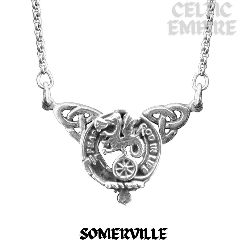 Somerville Family Clan Crest Double Drop Pendant