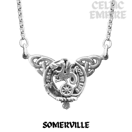 Somerville Family Clan Crest Double Drop Pendant