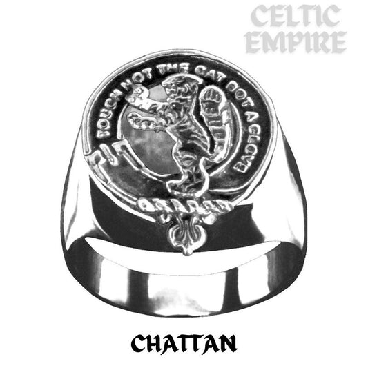 Chattan Scottish Family Clan Crest Ring  ~  Sterling Silver and Karat Gold
