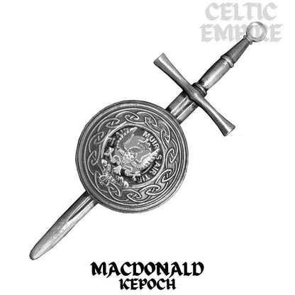 MacDonald (Keppoch) Scottish Family Clan Dirk Shield Kilt Pin