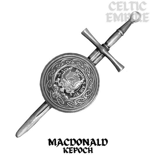MacDonald (Keppoch) Scottish Family Clan Dirk Shield Kilt Pin