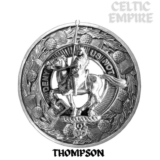 Thompson Family Clan Badge Scottish Plaid Brooch