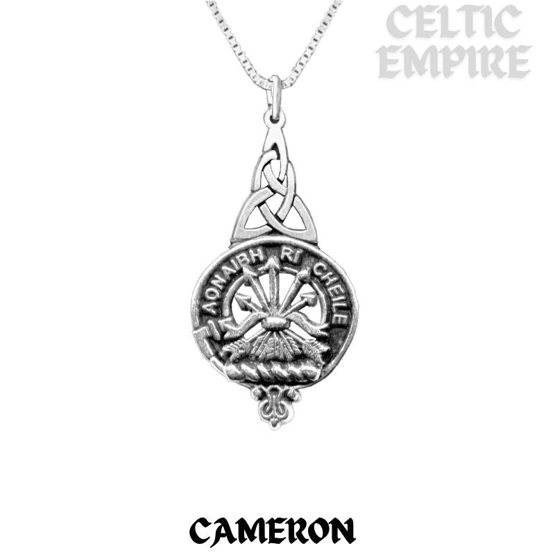 Cameron Family Clan Crest Interlace Drop Pendant