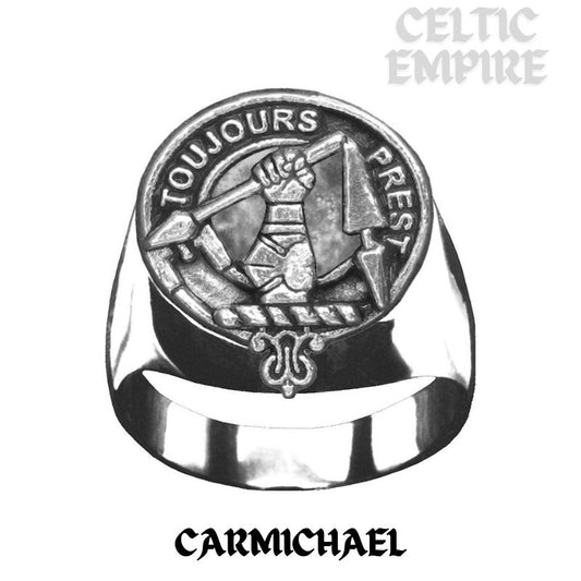 Carmichael Scottish Family Clan Crest Ring  ~  Sterling Silver and Karat Gold