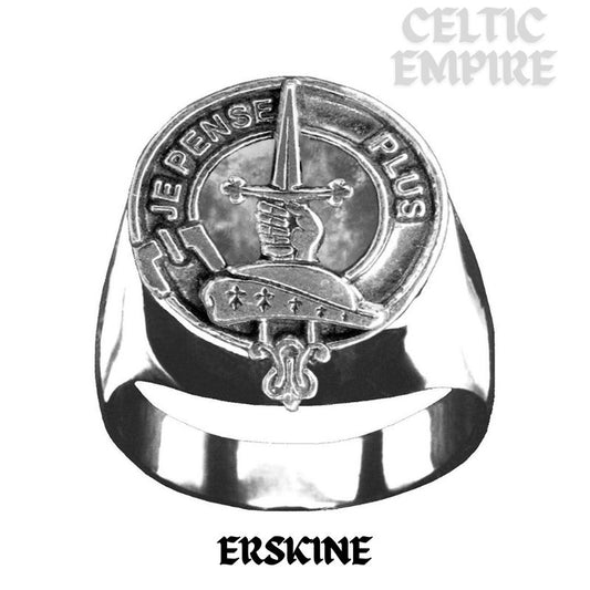 Erskine Scottish Family Clan Crest Ring  ~  Sterling Silver and Karat Gold