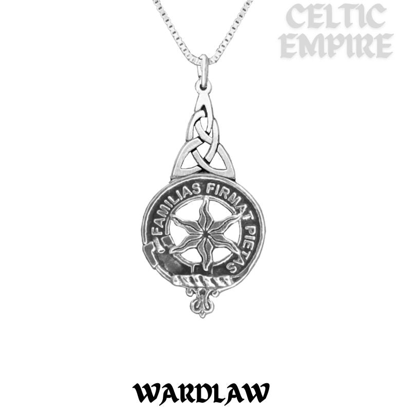 Wardlaw Family Clan Crest Interlace Drop Pendant