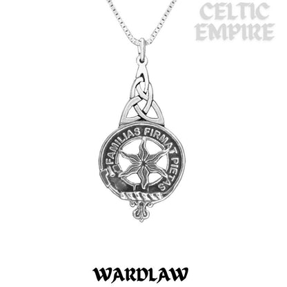 Wardlaw Family Clan Crest Interlace Drop Pendant
