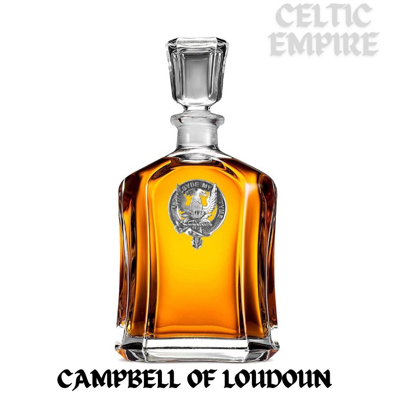 Campbell Loudoun Family Clan Crest Badge Whiskey Decanter