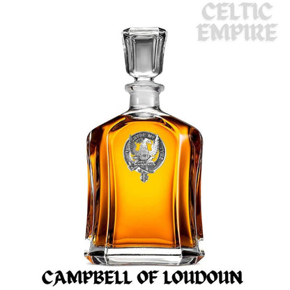 Campbell Loudoun Family Clan Crest Badge Whiskey Decanter