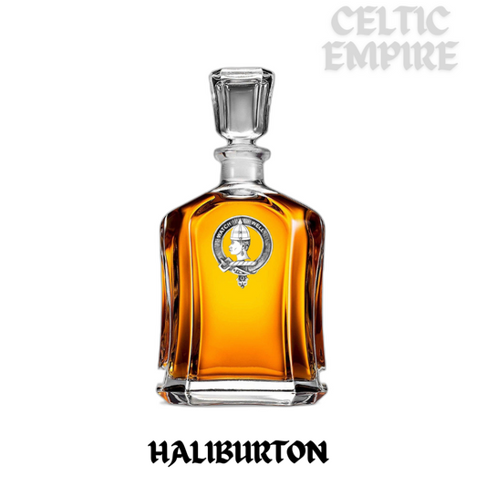 Haliburton Family Clan Crest Badge Skye Decanter