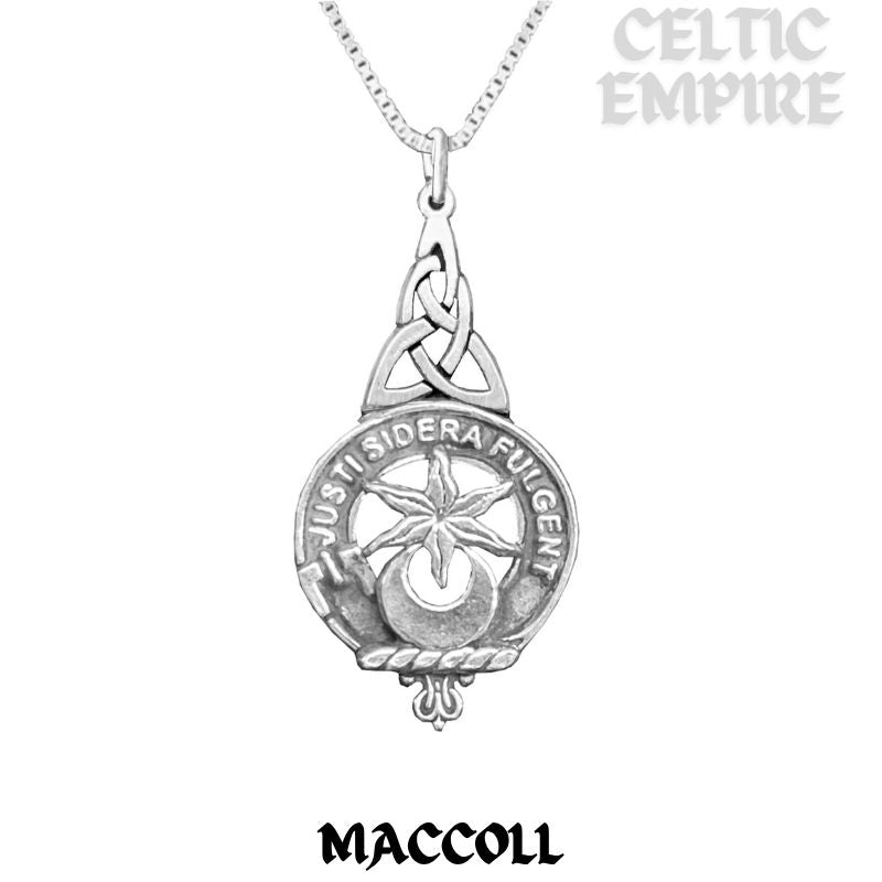 MacColl Family Clan Crest Interlace Drop Pendant