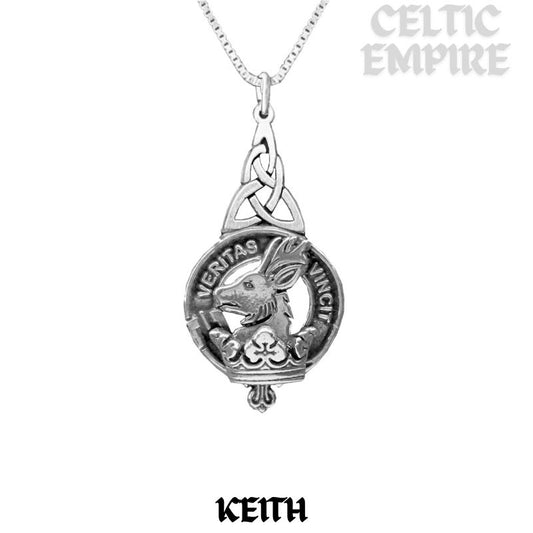 Keith Family Clan Crest Interlace Drop Pendant