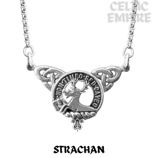 Strachan Family Clan Crest Double Drop Pendant