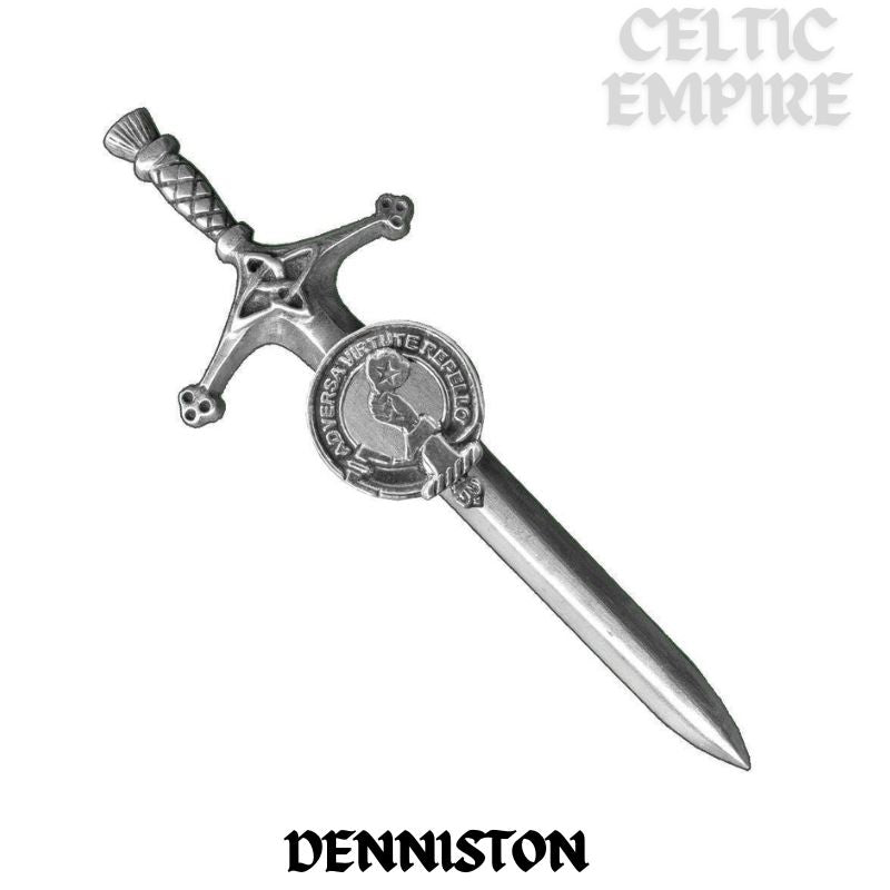 Denniston Family Clan Crest Kilt Pin, Scottish Pin