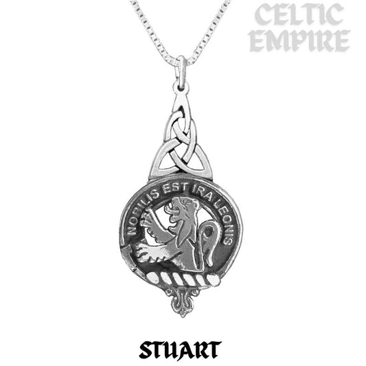 Stuart Family Clan Crest Interlace Drop Pendant