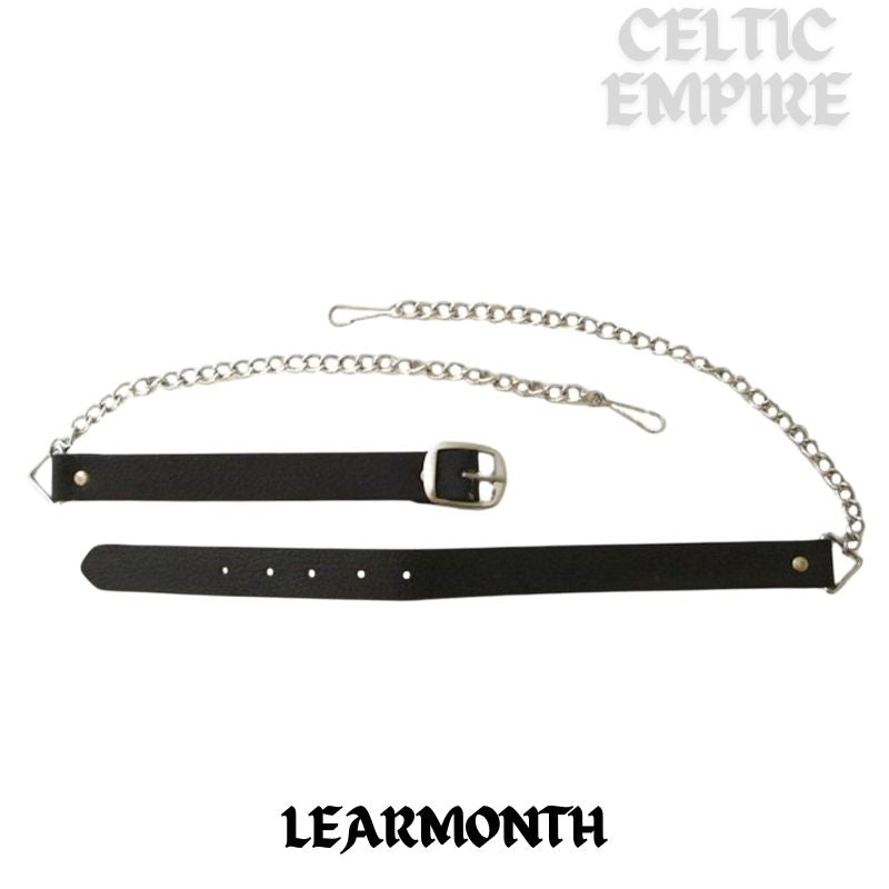 Learmonth Scottish Family Clan Badge Sporran, Leather
