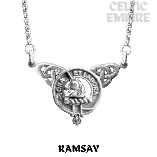 Ramsay Family Clan Crest Double Drop Pendant