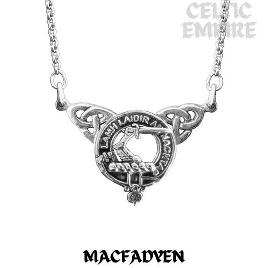 MacFadden Family Clan Crest Double Drop Pendant