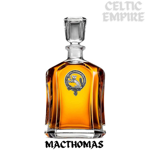 MacThomas Family Clan Crest Badge Whiskey Decanter