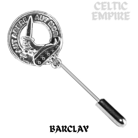 Barclay Family Clan Crest Stick or Cravat pin, Sterling Silver